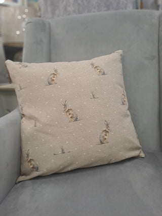 Linen Cushion Cover| Hares