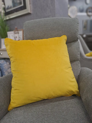 Velvet Piped Cushion Cover | Ochre