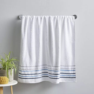 Java Stripe Towel | White