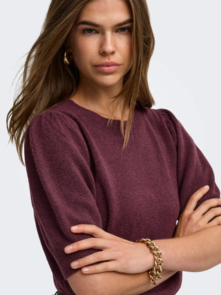 Rica 2/4 Pullover Knit |  Zinfandel Melange