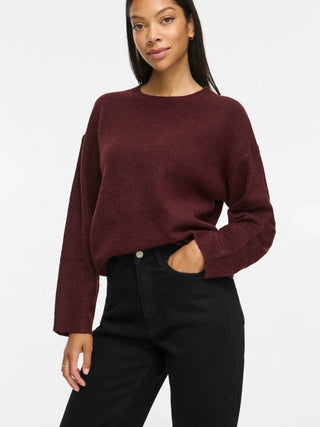 Liga Long Sleeve Round Neck Knit Top | Port Royale