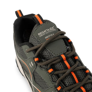 Men's Vendeavour Waterproof Walking Shoe Dark Khaki Blaze Orange