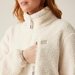 Women's Ria Fluffy Full Zip Fleece Light Vanilla