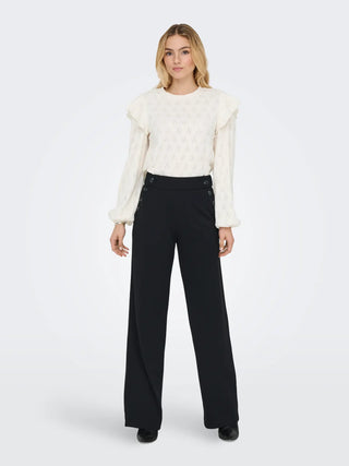 Rina Button Trousers | Black
