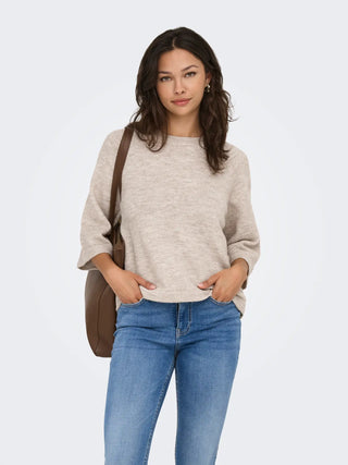 Simoni 3/4 Pullover Knit | Pumice Stone