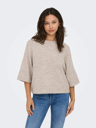 Simoni 3/4 Pullover Knit | Pumice Stone