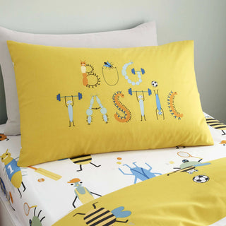 Catherine Lansfield Bugtastic Insects Reversible Duvet Cover Yellow