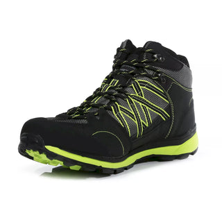 Men's Samaris II Mid Waterproof Walking Boots Black Electric Lime