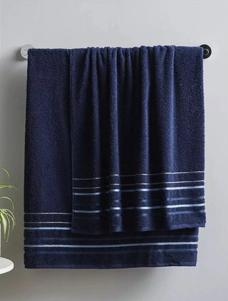 Catherine Lansfield Java Stripe Towel Navy
