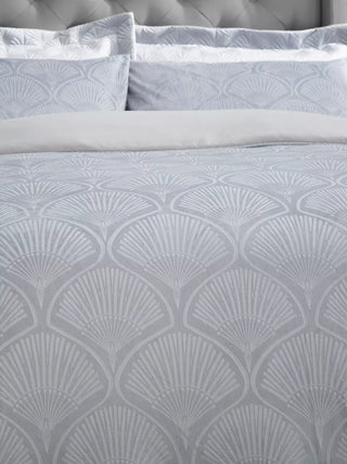 Catherine Lansfield Art Deco Pearl Duvet Cover Silver