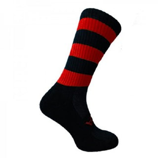 Atak Sports Shox Midleg Football Socks Black and Red