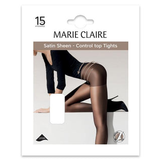 Marie Claire Satin Sheen Tights Control Top 15 Denier Caresse Marie Clare Ladies Tights