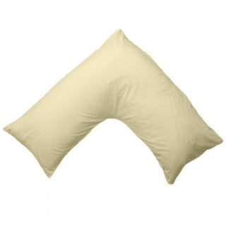 V Shape Pillow Case Cream