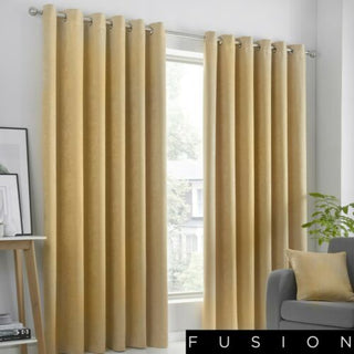 Fusion Strata Dim Out Curtain Ochre